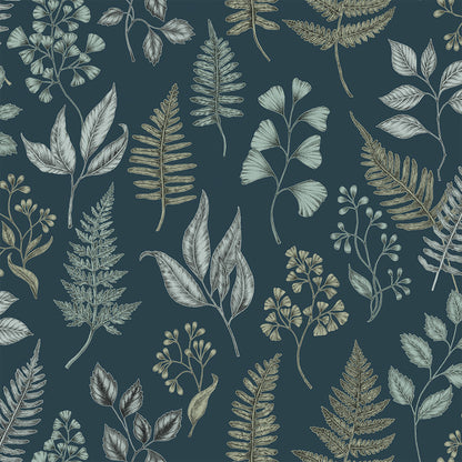 15933 - Betula Wallpaper - Dark Blue - Midbec