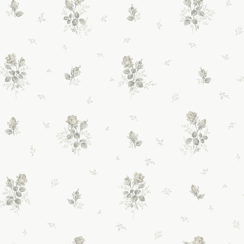 16005 - Rosmarie Wallpaper - White/Gray - Midbec