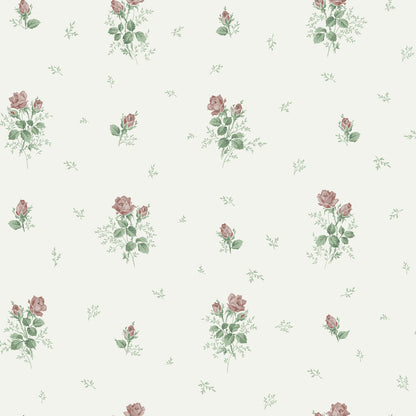 16007 - Rosmarie Wallpaper - White - Midbec