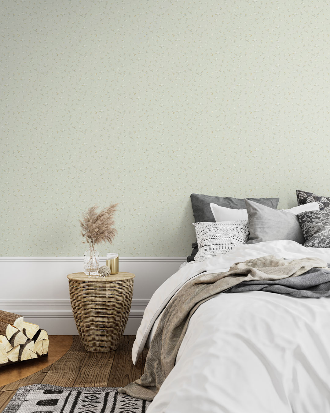 16010 - Sommarnatt Wallpaper - Light Green - Midbec