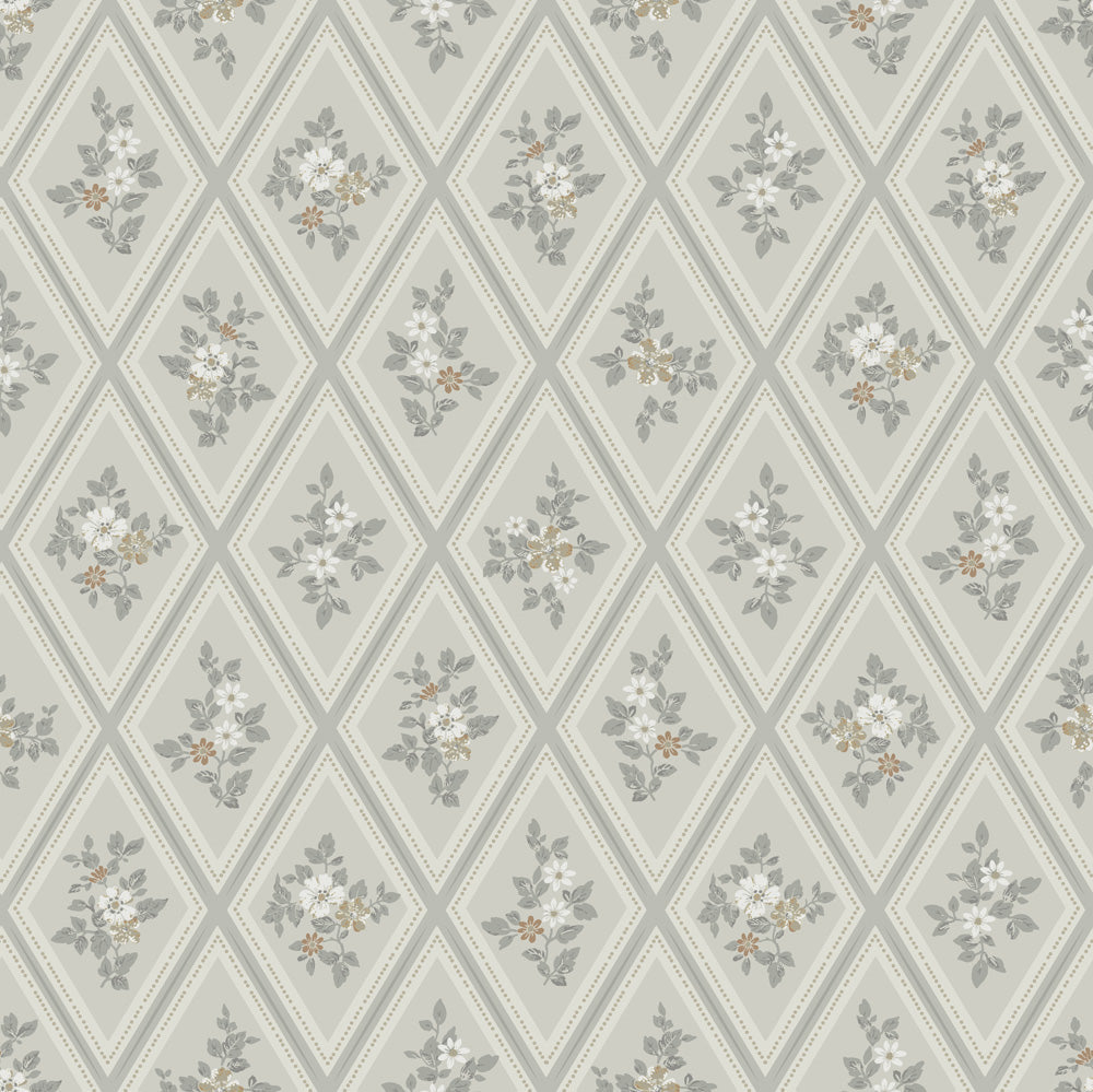 16014 - Trellis Wallpaper - Gray - Midbec