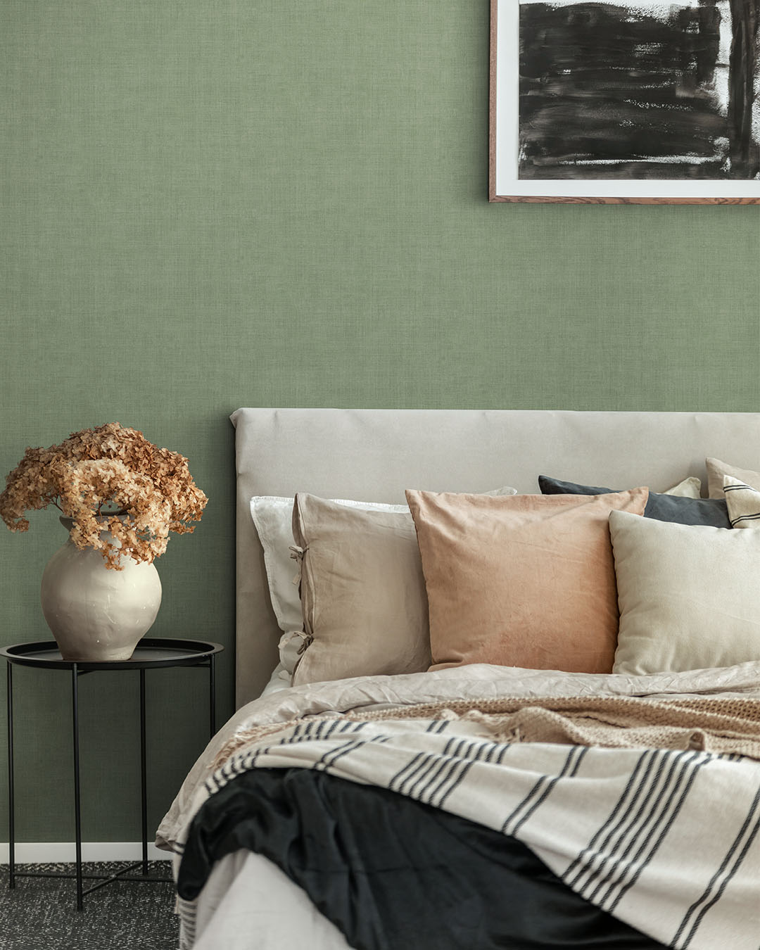 16026 - Jute Wallpaper - Dark Green - Midbec