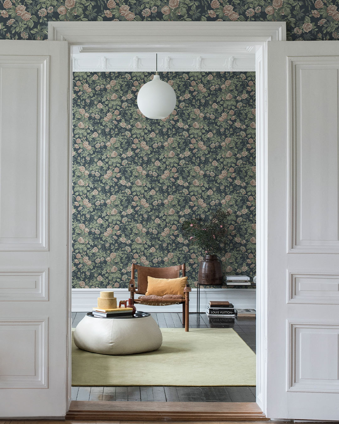 16037 - Rosdalen Wallpaper - Dark Blue - Midbec