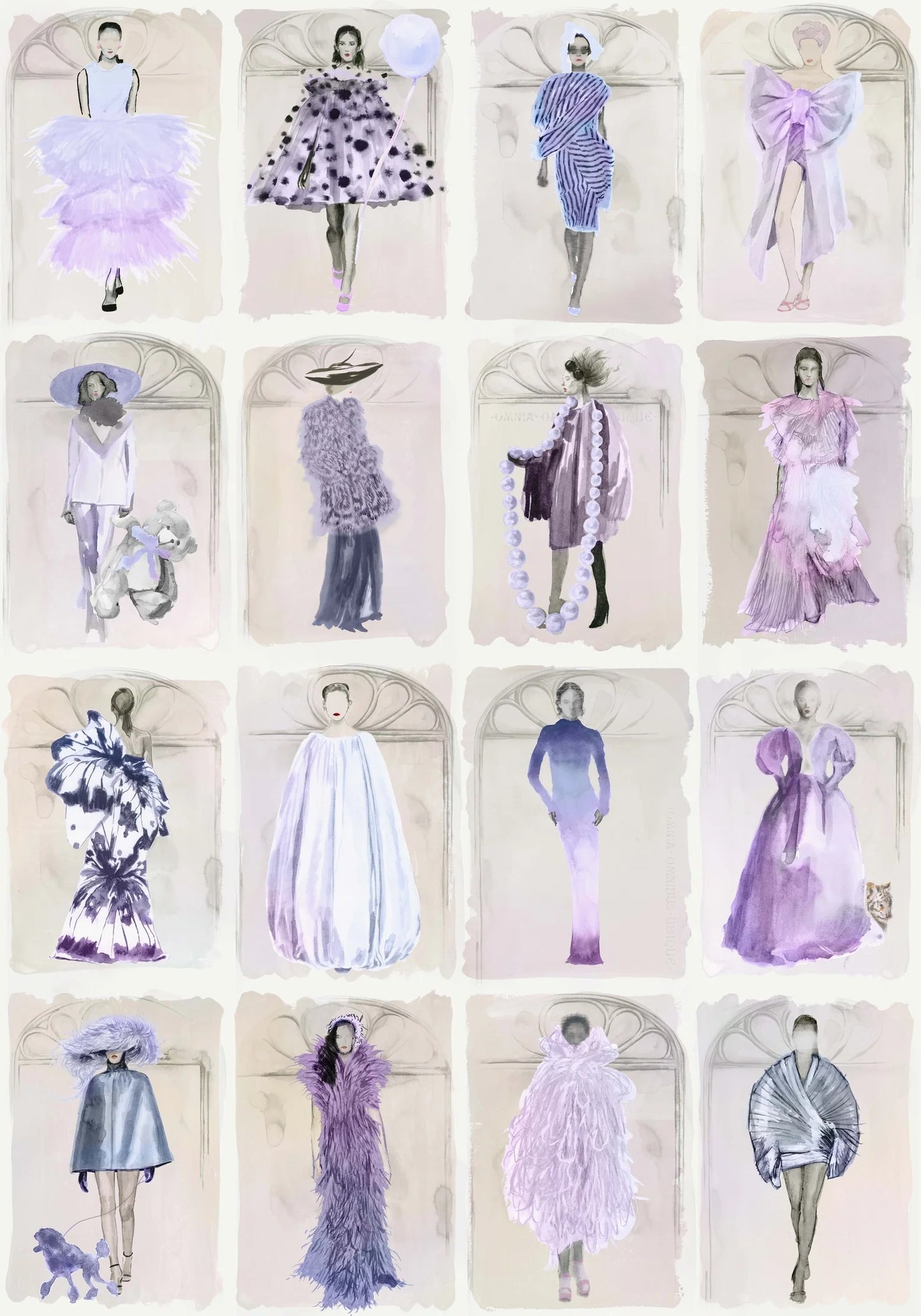 Couture Carousel with Windows Wallpaper - Lavender Pearl - 175/2011M