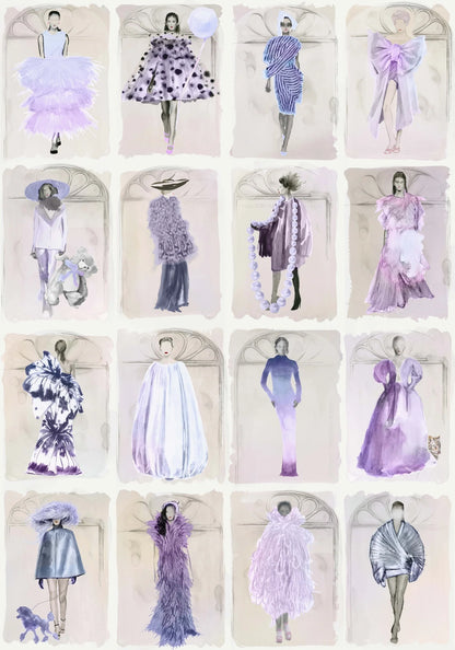 Couture Carousel with Windows Wallpaper - Lavender Pearl - 175/2011M
