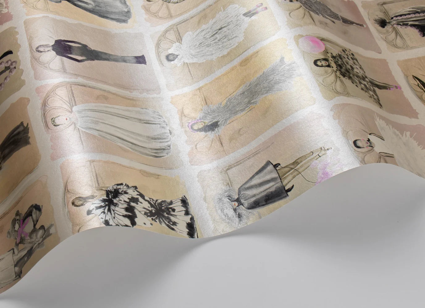Couture Carousel with Windows Wallpaper - Blush Pearl - 175/2012M