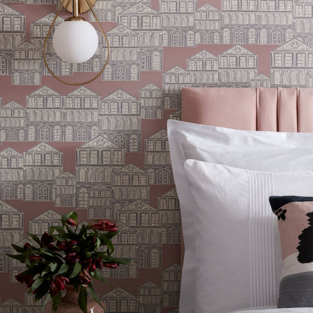 1907-137-02 - Maison Wallpaper - Rose - 1838 wallcoverings