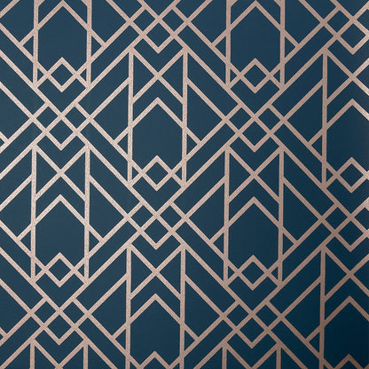 1907-140-01 - Metro Wallpaper - Midnight - 1838 wallcoverings