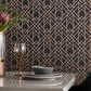 1907-140-03 - Metro Wallpaper - Jet Black - 1838 wallcoverings