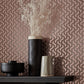2008-147-04 - Rattan Foil Wallpaper - Rose Gold - 1838 wallcoverings