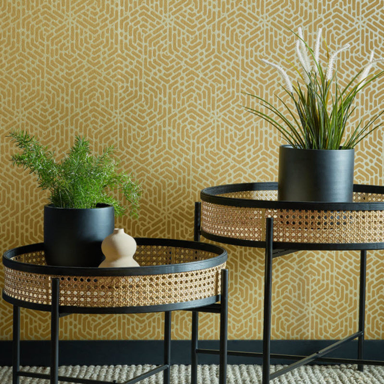 2008-148-03 - Willow Wallpaper - Honey - 1838 wallcoverings
