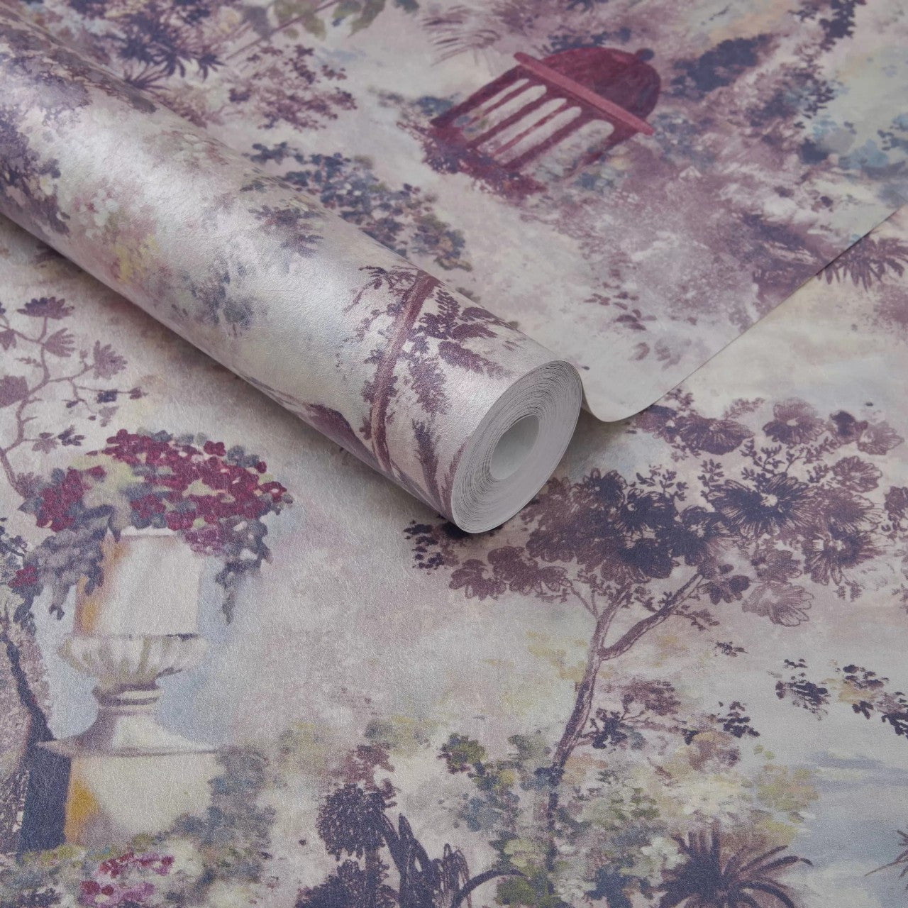 2109-153-01 - Pavilion Wallpaper - Rose - 1838 wallcoverings