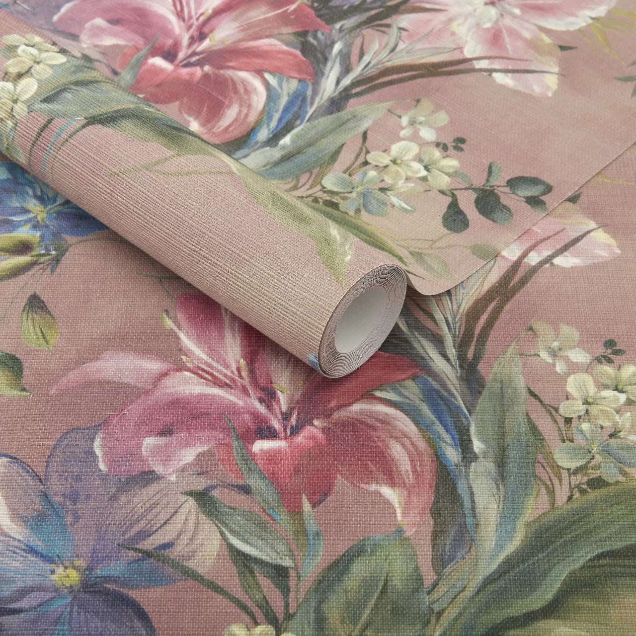 2109-154-01 - Lilliana Grasscloth Wallpaper - Blush - 1838 wallcoverings