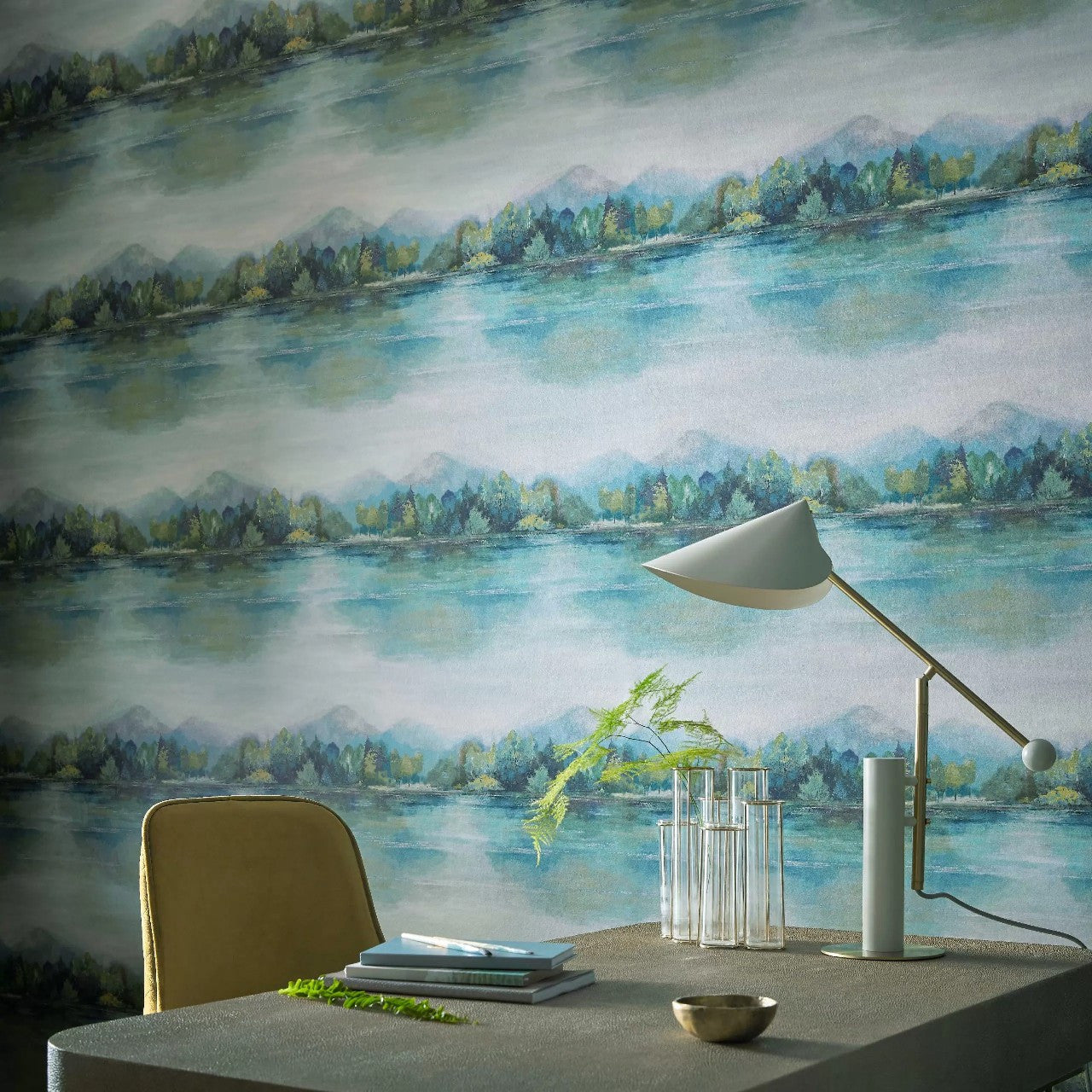 2109-155-02 - Lakeside Wallpaper - Fern - 1838 wallcoverings