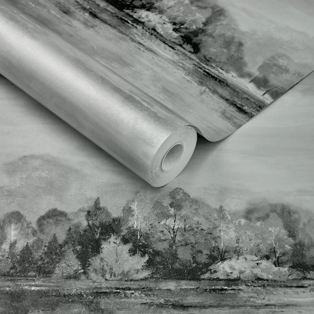 2109-155-04 - Lakeside Wallpaper - Pewter - 1838 wallcoverings