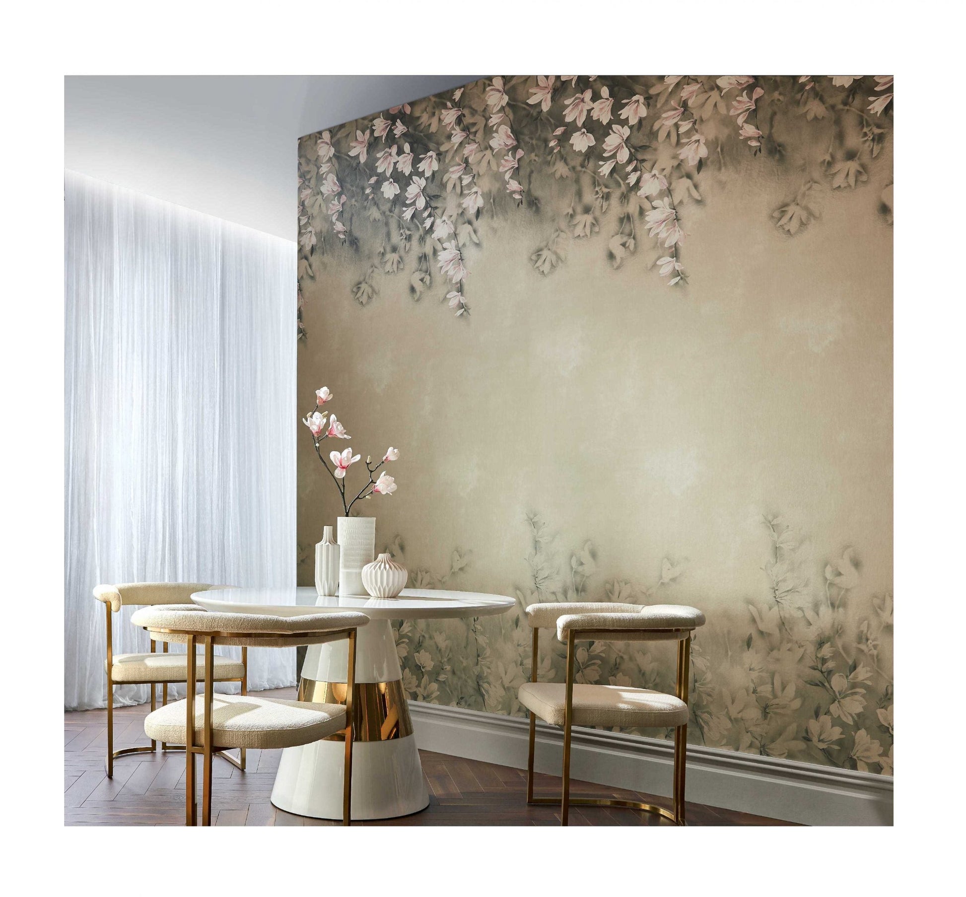 2109-158-04 - Trailing Magnolia Wall Mural - Burnished - 1838 wallcoverings