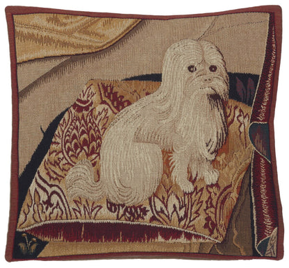 Griffon Tapestry Cushion with Feather Filler 