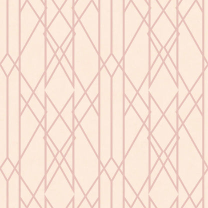 215106 - Kristina Geo Wallpaper - Blush & Rose Gold Metallic  - Rasch