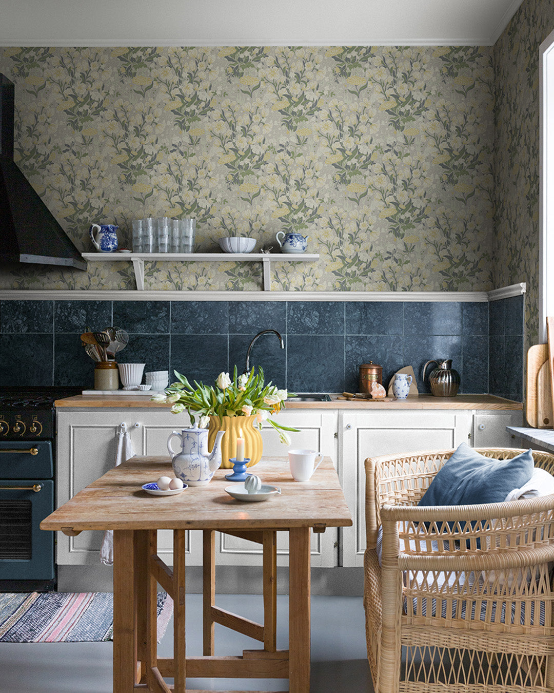 22012 - Hava Wallpaper - Green & Light Yellow - Midbec