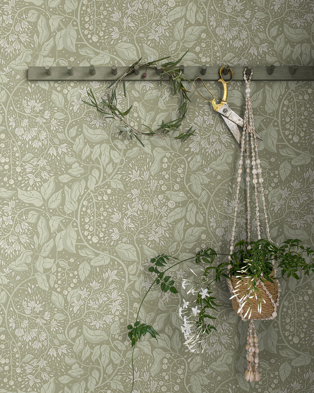 22024 - Turi Wallpaper - Warm Green - Midbec