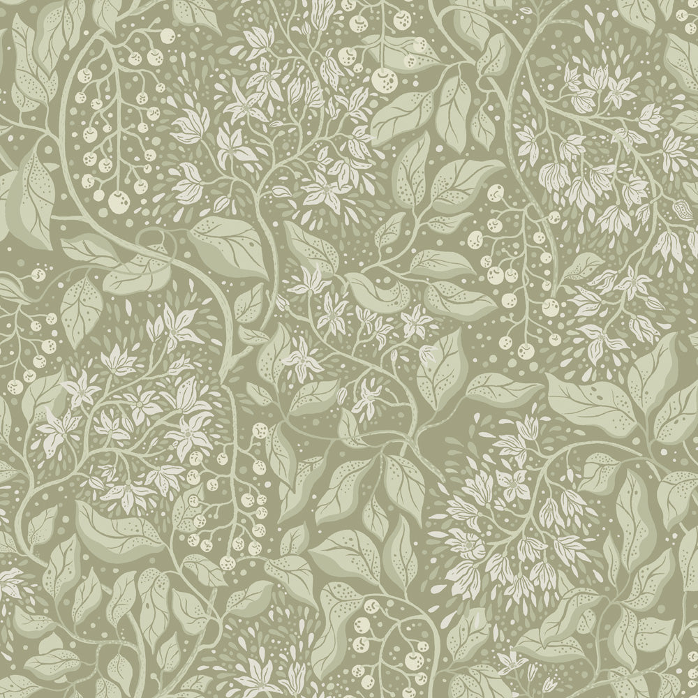 22024 - Turi Wallpaper - Warm Green - Midbec