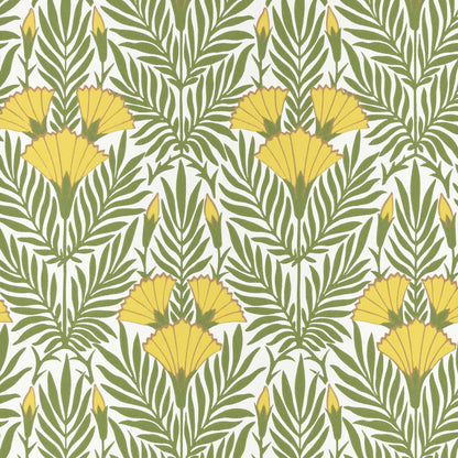 2311-171-01 - Floral Fanfare Wallpaper - Vivid Yellow - 1838 wallcoverings