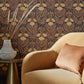 2311-171-03 - Floral Fanfare Wallpaper - Burnt Orange - 1838 wallcoverings