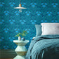2311-171-04 - Floral Fanfare Wallpaper - Cornflower - 1838 wallcoverings