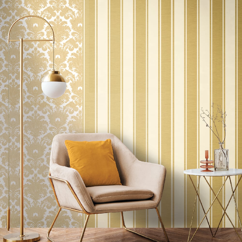 Classic Italian Elegant Stripe Wallpaper