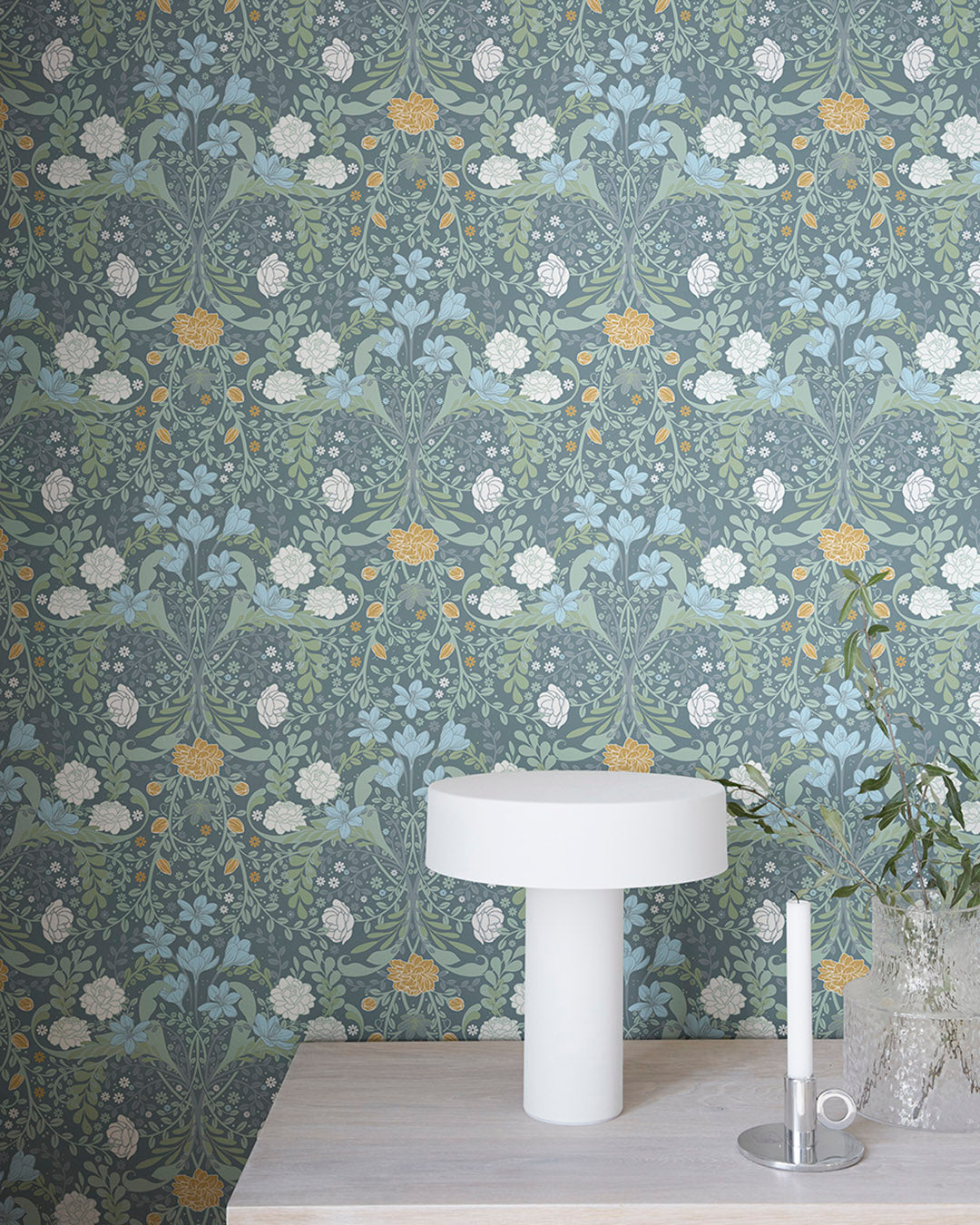 24106 - Froso Wallpaper - Gray/Blue - Midbec