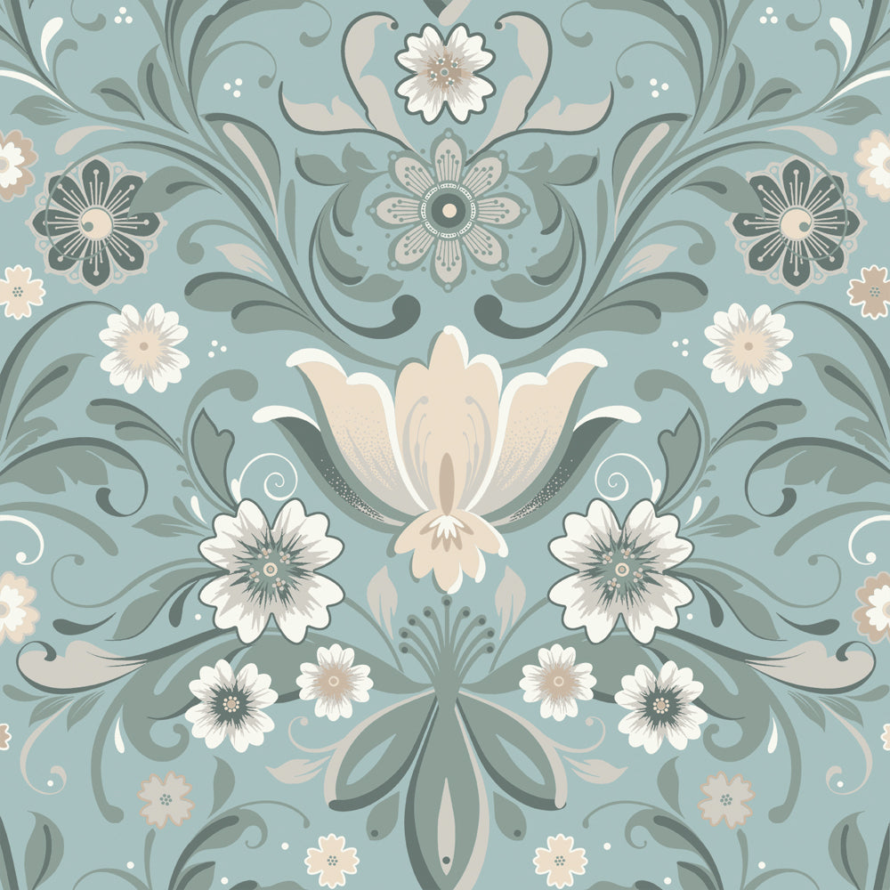 24111 - ostanskar Wallpaper - Light Blue - Midbec