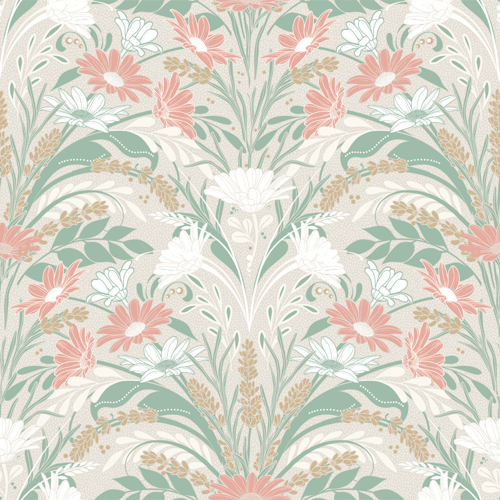 24119 - Varmdo Wallpaper - Beige/Gray - Midbec