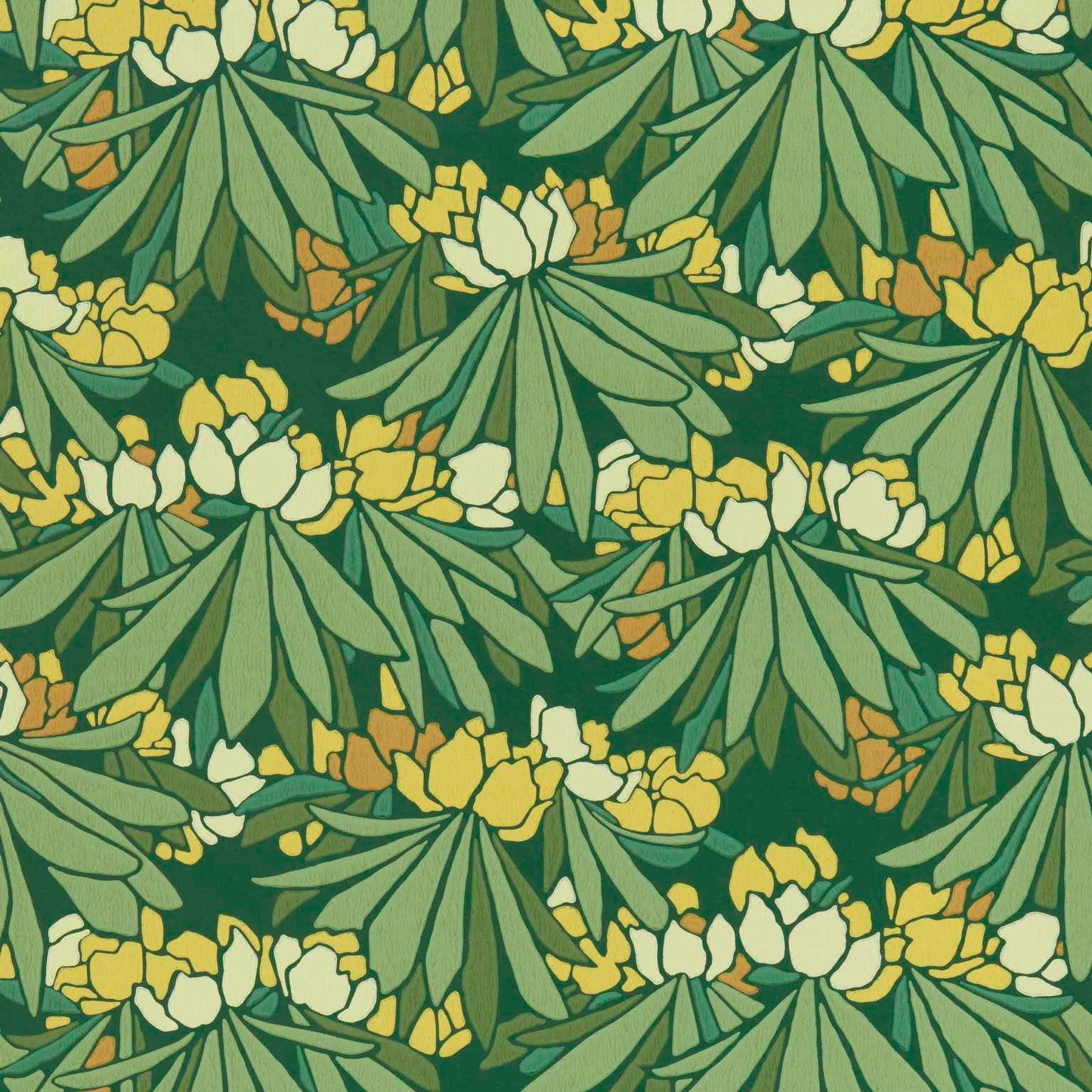 2412-176-02 - Rhododendron Wallpaper - Yellow - 1838 wallcoverings