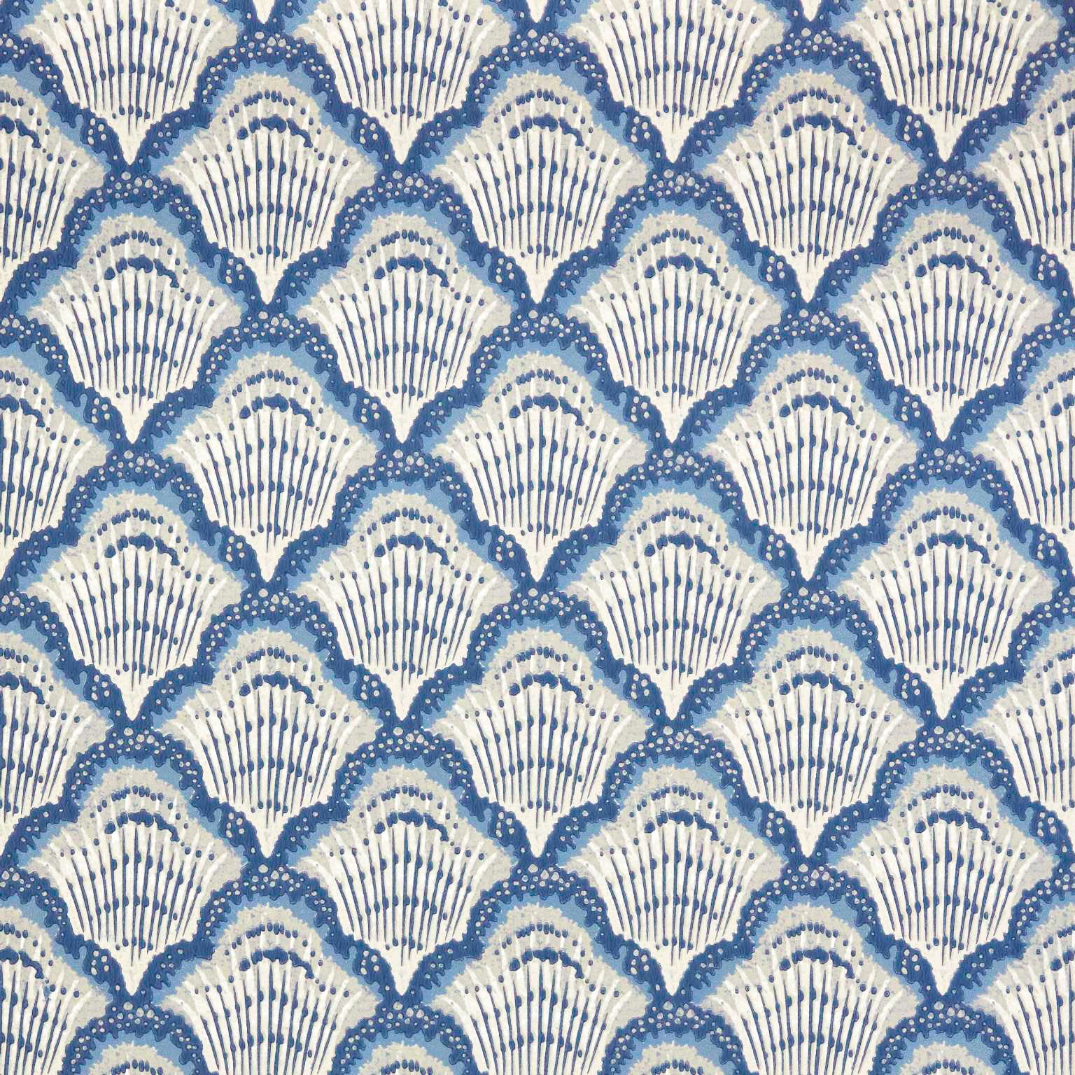 2412-179-04 - Calico Shell Wallpaper - Colbalt - 1838 wallcoverings