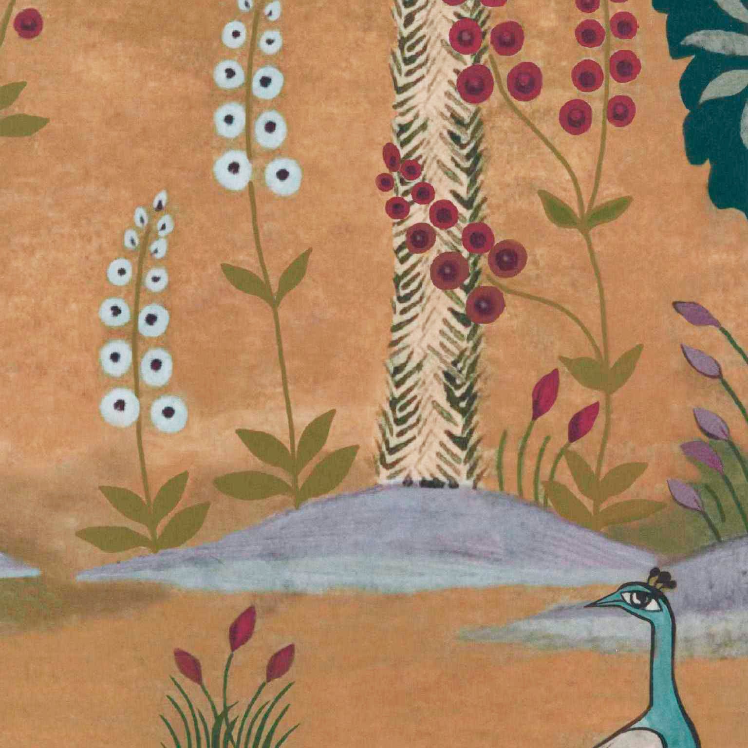 2412-183-02 - Garland of Ragini Wall Mural - Night - 1838 wallcoverings