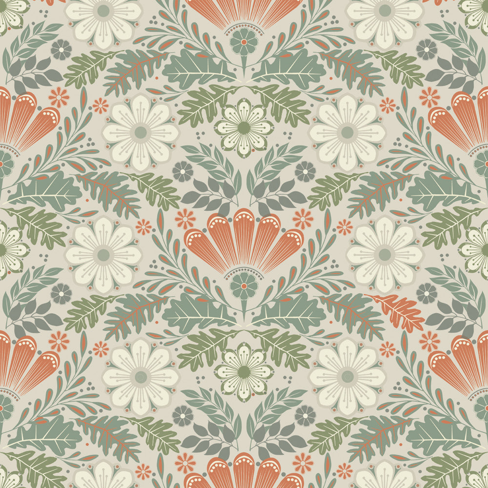 24122 - Klockrike Wallpaper - Gray/Beige - Midbec