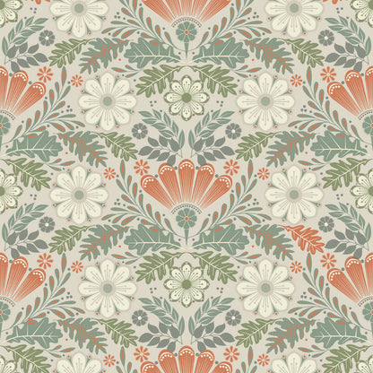 24122 - Klockrike Wallpaper - Gray/Beige - Midbec