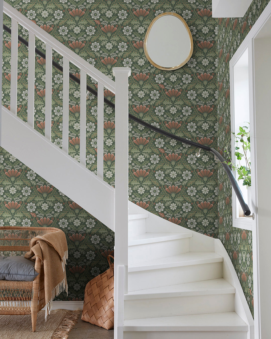 24124 - Klockrike Wallpaper - Dark Green - Midbec