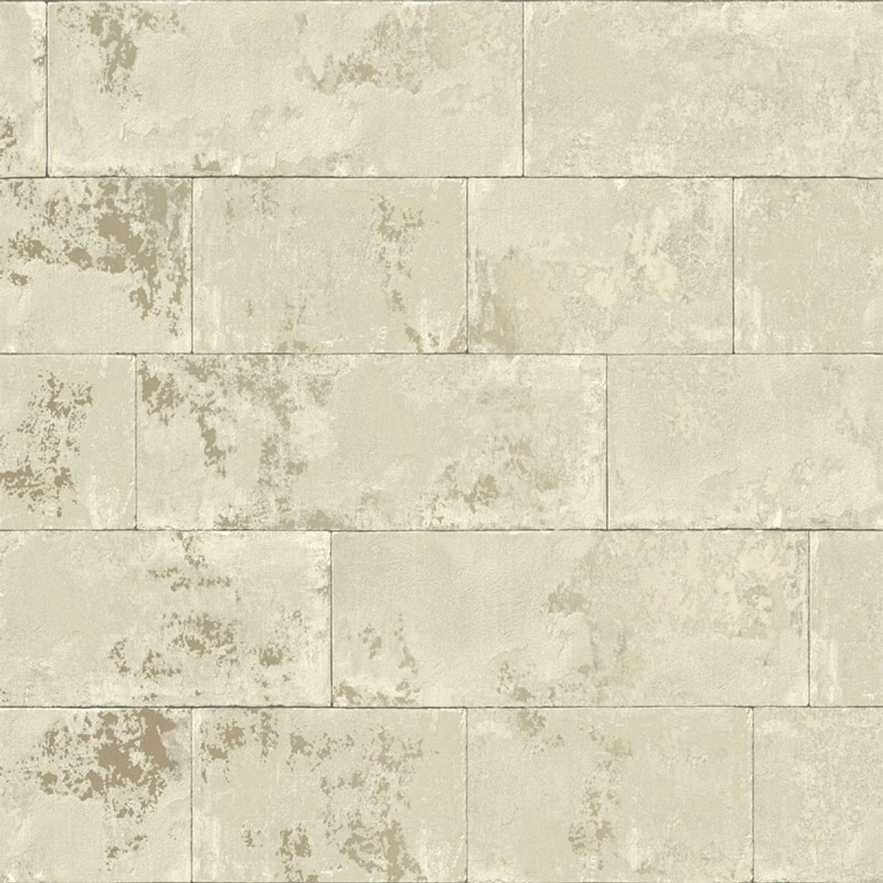 248692 - Portfolio Metallic Brick Wallpaper - Natural - Rasch