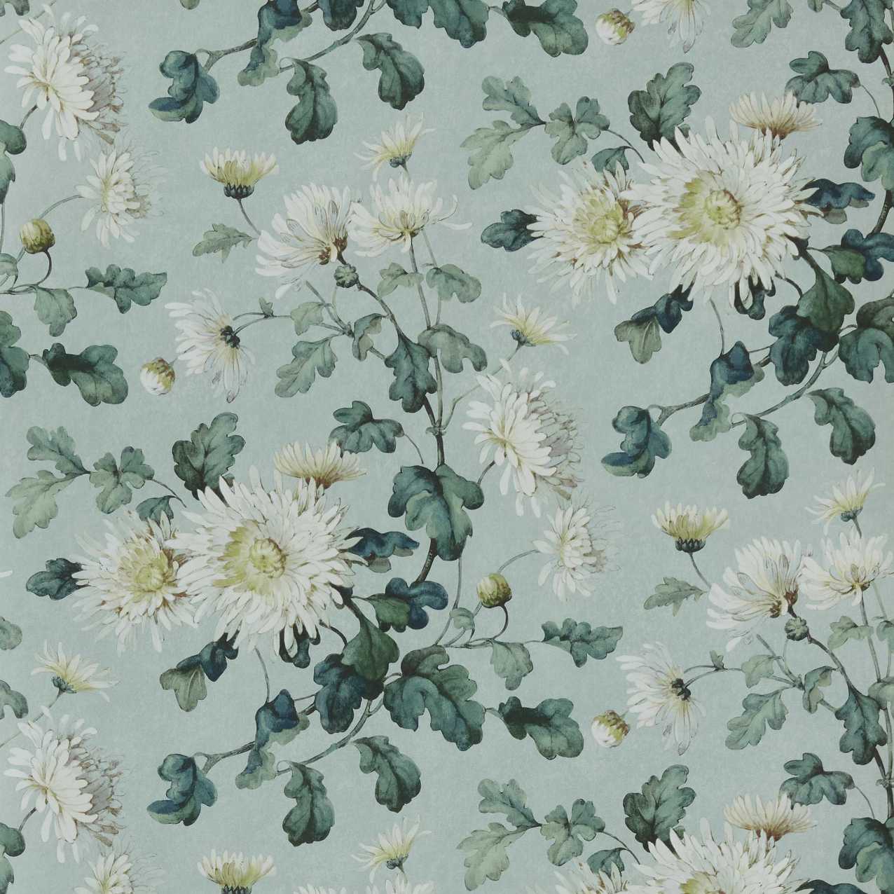 2513-190-02 - Charlotte Wallpaper - Teal - 1838 wallcoverings
