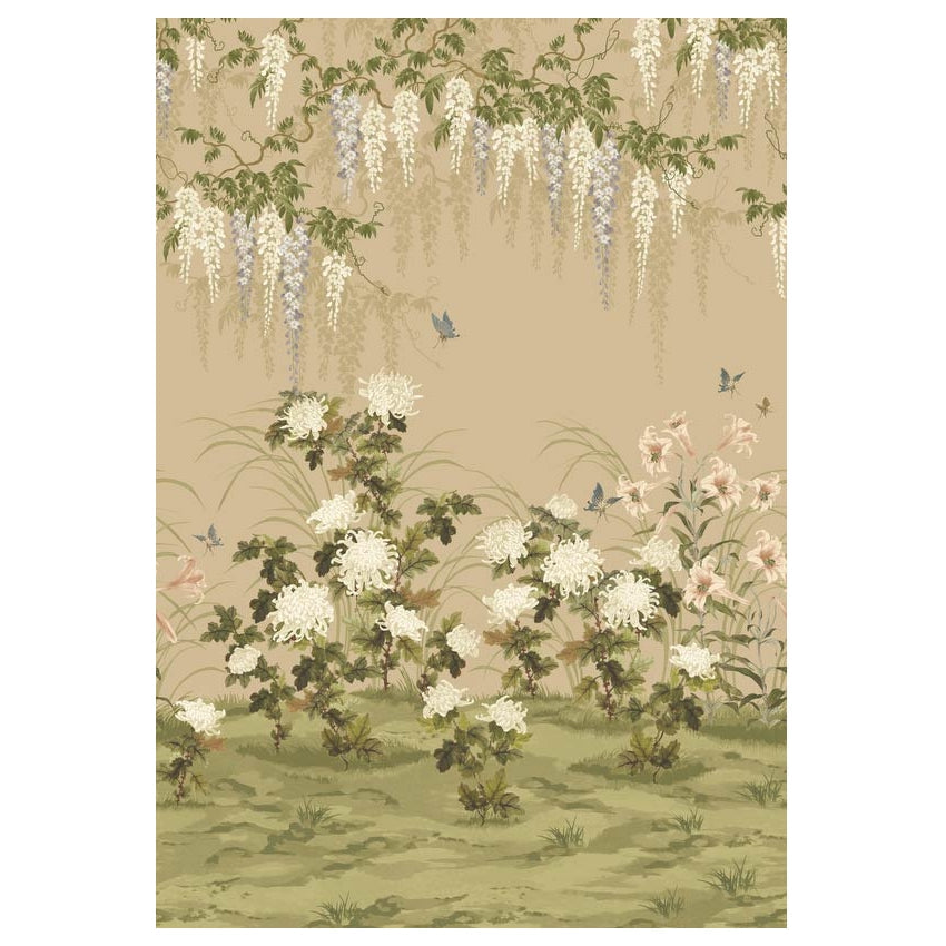 2513-191-01 - Wisteria Bloom Wall Mural - Alabaster - 1838 wallcoverings
