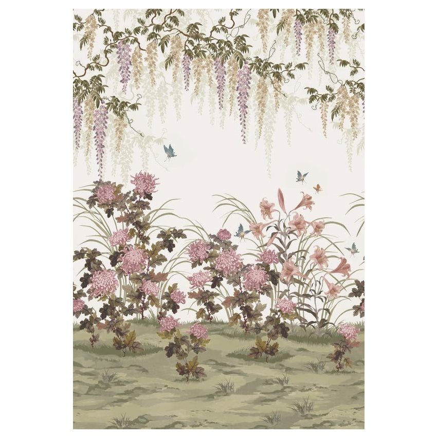 2513-191-02 - Wisteria Bloom Wall Mural - Heather - 1838 wallcoverings