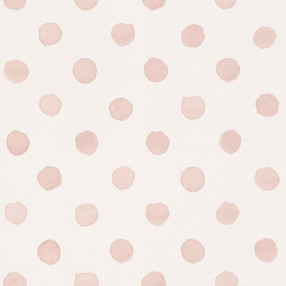 252019 - Bambino Polka Dot Painted Spot Wallpaper - Soft Pink - Rasch