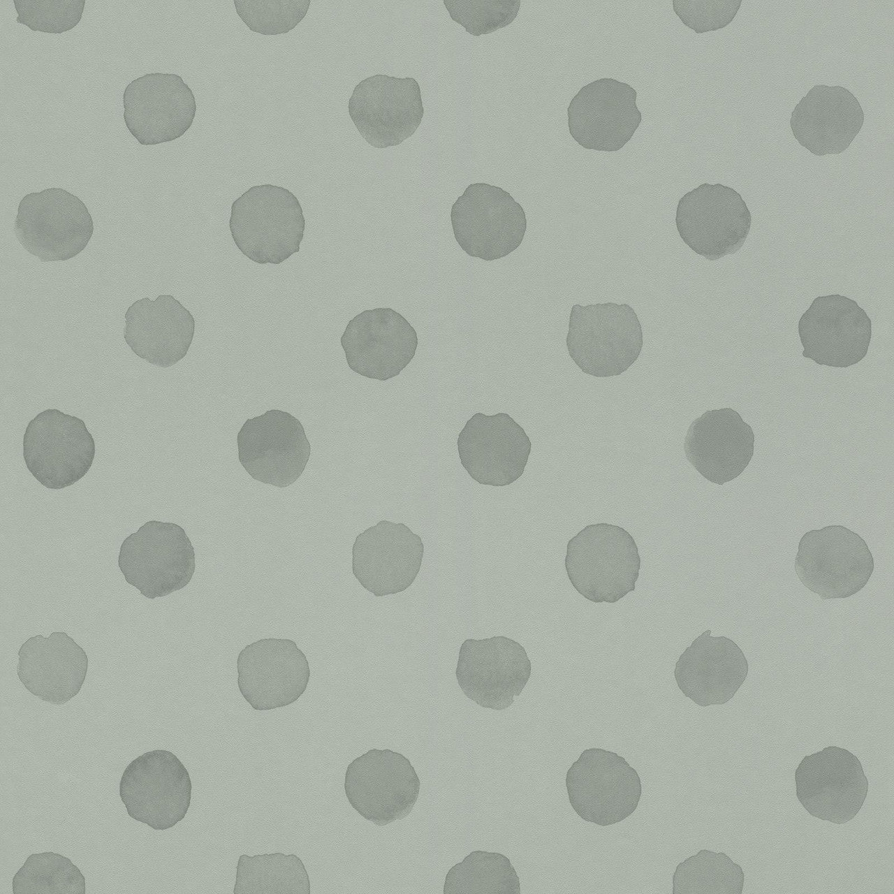 252057 - Bambino Polka Dot Painted Spot Wallpaper - Green - Rasch
