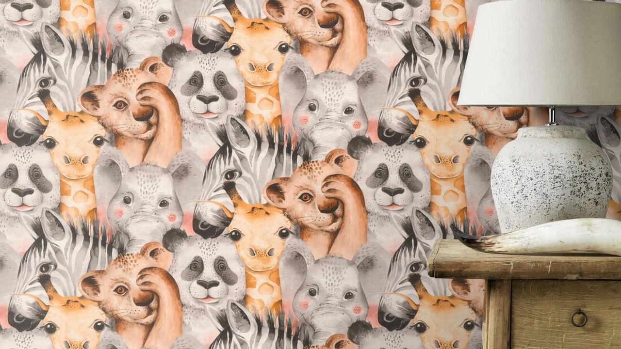 252521 - Animal Friends Bambino Wallpaper - Multi - Rasch