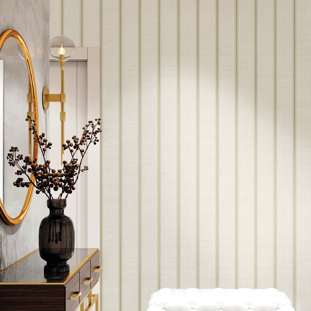 Classic Italian Fascia Vintage Stripe Wallpaper
