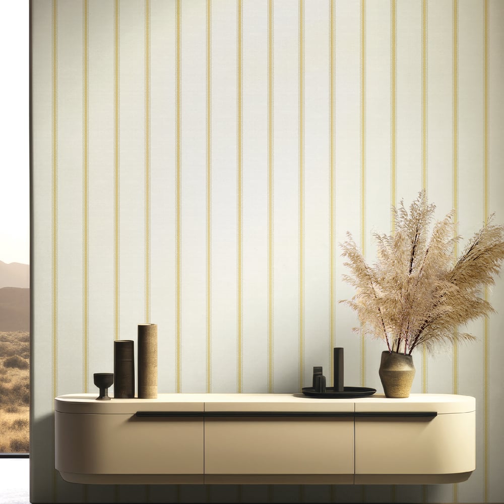 Classic Italian Fascia Vintage Stripe Wallpaper