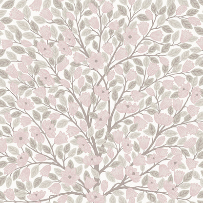26007 - Magnolia Wallpaper - Pink - Midbec