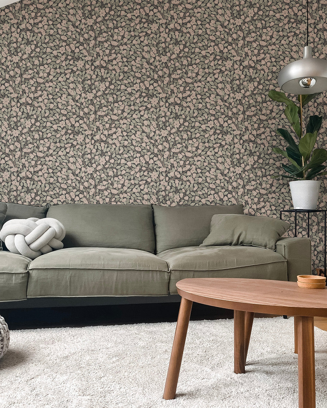 26009 - Magnolia Wallpaper - Dark Pink - Midbec