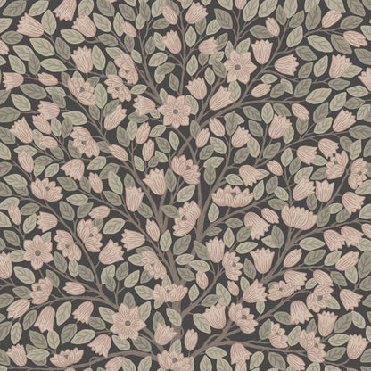 26009 - Magnolia Wallpaper - Dark Pink - Midbec